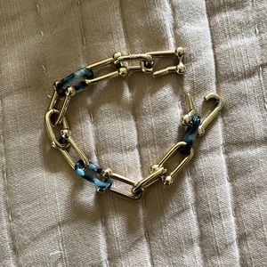Gold chain acrylic bracelet